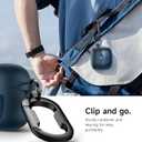 SURITCH Magnetic Bumper Case Compatible with JBL Tune Flex Earbuds, Rugged Shockproof Protective Covers for JBL Tune Flex with Magnetic Lid Lock & Carabiner & Cleaning Kit & Removal Tool, Navy
