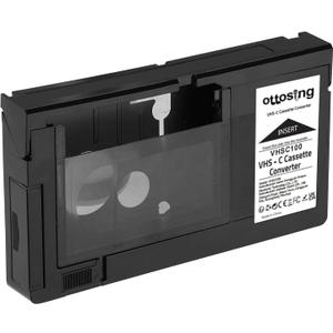 New and Upgraded SVHS VHSC to VHS Adapter for Camcorders Ideal for VCR Player, 12MM Tapes, Video Cassette Player and VHS to Digital Converting