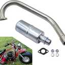 LOSTAR Exhaust Pipe With Muffler Compatible with Coleman CT200U-EX Camo 196cc / 6.5HP Gas Mini Bike