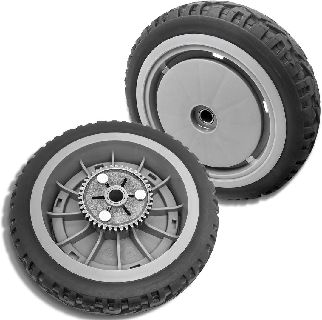 2 Pack 8 inch wheel Recycler Rear Wheel Gear Assembly Fit for Toro 107-3709 20381, 20382, 20383, 20384 & 213181 Lawn-Mower