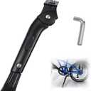 Center Mount Bike Kickstand Adjustable Bicycle Stand for 14 to 26 Inch Wheels, Heavy Duty Aluminum Alloy Kick Stand with Wide Non Slip Foot for Mountain, Road, Hybrid and Electric Bikes