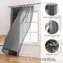Pinch Pleated Sheer Curtains 84 Inch Length, Semi Voile Sheer Curtains for Bedroom Living Room Pinch Pleated Soft Touch Light Filtering Drapes(Gray, 42 W x 84 L, 2 Panels)