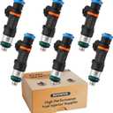 0280158007 OE 4.0L Performance Fuel Injectors, Compatible with/Nissan 4.0 Xterra Frontier, Compatible with/Nissan 5.6L Armada Pathfinder Titan 2006 2007 2008 2009 2010 2012 2013 |12 Holes| |Set of 6|