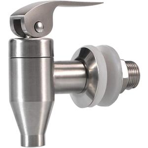 Stainless Steel Beverage Water Drink Dispenser Durable Replacement Push Style Spigot Faucet Food Grade Polished Finished (Type1)