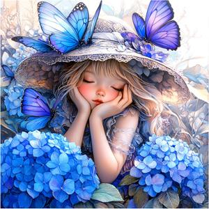 FHBUBPUP Butterfly Diamond Painting Kits for Adults, Flower Diamond Art Kits for Beginners - DIY Full Drill Round Diamond Dot Gem Art, Craft Gift Suitable for Home Wall Decoration 1212Inch