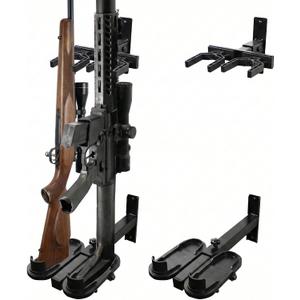 Rush Creek Creations Adjustable Metal 2-Gun Wall Rack Wall Mounted Rifle & Shotgun Storage Organizer