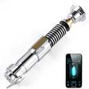 CUSTOM SABER RGBX Smooth Swing Light Saber, 12 Sound Fonts, Motion Control Infinite Color Changing Aluminium Alloy Hilt Rechargeable Light Saber, Support Heavy Dueling Luke Light Sword