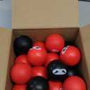 Jerify 40 Pack Ninja Party Favor Ninja Balls Stress Relief Balls PU Foam Sensory Stress Balls Hand Fidget Squeeze Stretchy Balls for Christmas Birthday Party Stuffers Gift, 4 Expressions