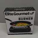 Elite Gourmet ESB100B Countertop Single Coiled Burner Electric Hot Plate, Temperature Control, Indicator Light, Easy to Clean, Black