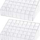 EXCEART Makeup Organizer Stand 2Pcs 40 Grids Lipsticks Holder Clear Acrylic Lipgloss Lipstick Organizer and Storage Display Case for Lip Gloss, Lipstick Tubes Makeup Organizer Shelf