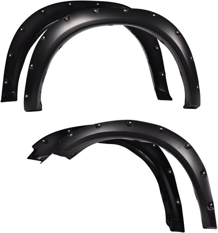 ALLGOOD Fender Flares Compatible with Dodge Ram 1500 2009-2018/Fit Dodge Ram 1500 Classic 2019-2022 (Excludes R/T&Rebel) 4PCS Smooth Matte Black Pocket Riveted Style 68054339AB CH1240269