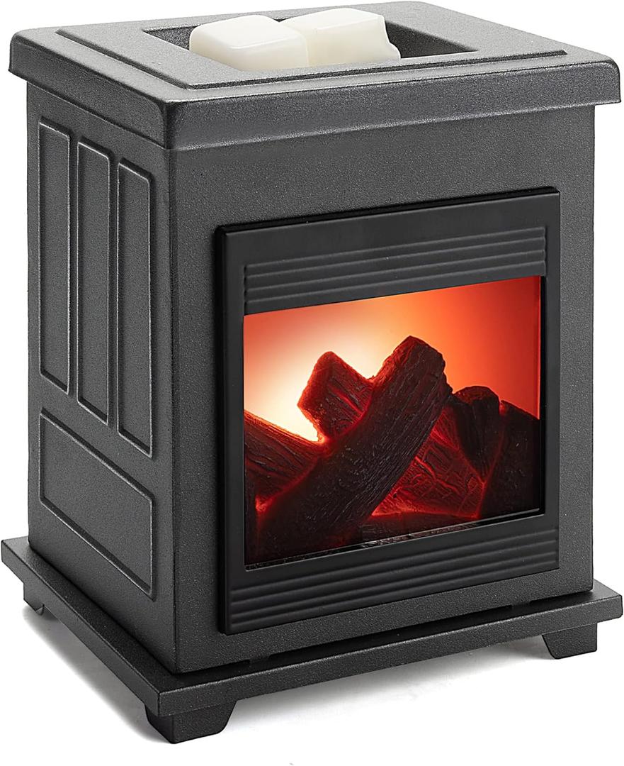 NAFANG Fireplace Wax Warmer,Electric Wax Melt Warmer,Candle Wax Warmer for Scented Wax Melts,Metal Wax Melter,Wax Burner Fragrance Warmer for Home Office Gifts & Decor
