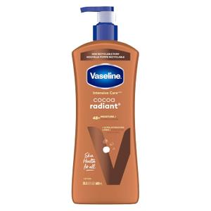 Vaseline Intensive Care Body Lotion Cocoa Radiant for Dry Skin Lotion Made with Ultra-Hydrating Lipids and Pure Cocoa Butter for a Long-Lasting, Radiant Glow 20.3 oz