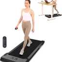 Lichico Walking Pad Under Desk Treadmill, Portable Small Treadmills for Home and Office, 2.5HP Super Quiet Brushless Motorized Walking Jogging Running Machine with Remote Control