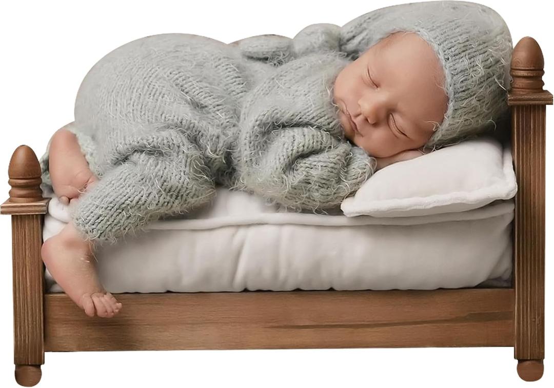 M&G House Large White Newborn Photography Prop Pillow Soft Baby Posing Cushion for Newborn Photoshoot Infant Studio Photo Props Support Pillow