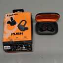 Skullcandy Push Active Wireless Earbuds, Bluetooth Headphones, Noise Isolating, 44 Hrs Battery, Secure-Fit Over-Ear Hanger, Sweat and Water Resistant, Microphone for iPhone Android - True Black/Orange
