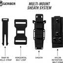 Gerber Gear StrongArm - Fixed-Blade Camping & Hunting Knife with Striking Pommel & Sheath - Premium Survival Gear - Made in USA - Black, Plain Edge