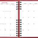 2 x Brownline 2025 CoilPro Daily/Monthly Planner, Untimed Journal, 12 Months, January to December, Twin-Wire Binding, 8.25" x 5.75", Bright Red (CB389C.RED-25) (Standard)