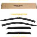 Window Visor for 2022-2025 Honda Civic, Out-Channel Rain Guards Shields Vent Deflector Shade Wind Dark Smoke, Tape-On Outside-Mount 2023 22 23 24, 4PCS