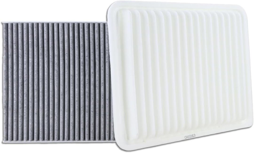 Kefly CA10163 Engine Air Filter & CF10374 Cabin Air Filter Fit for 2005-2023 Toyota Tacoma L4 2.7L
