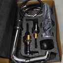 KENES Pull Down Bathroom Faucet with Sprayer, Chrome 8 Inch 2 Handle Widespread Bathroom Faucet 3 Hole with Pull Out Sprayer, Vanity Faucet with Pop Up Drain & Supply Lines LJ-9058A-5