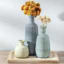 Ceramic Vase Set of 3, Rustic Neutral Vases Home Decor Farmhouse Decorative Flower Vase Modern Boho Pampass Vases for Table Mantel Entryway Shelf Living Room Kitchen Bathroom - Multicolor