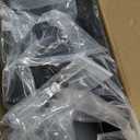 Clip On Desk Cup Holder Clamp  No Spill Cup Holder for Table, Bed, Chair  Large Adjustable Metal Drink Holder for Yeti, Hydro Flask, Starbucks  Mountable Cup Clip Attachment - Black (Black - 4" W Dual Cup)