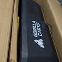 Gorilla Carts GCR-4 Poly Dump Cart, 2-Wheel Garden Wagon with Foldable Handle, 4 cu ft, 300 lb. Capacity, Black/Yellow