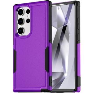 AICase for Samsung Galaxy S24 Ultra Case,Heavy Duty 2-Layer Pocket-Friendly Durable Military Grade Protection Shockproof/Drop Proof Protective Cover for Samsung Galaxy S24 Ultra 5G 6.8" 2024_5 (Purple)