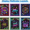 Hosim 32"x24" LED Message Writing Board, Neon Sign for Business & Restaurants, Illuminated Erasable Menu Board, 8 Colors Markers & 16 Lighting Colors, Flashing Light Up Display for Bar, Party, Wedding
