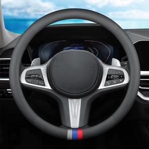 XHRING Car Steering Wheel Cover for BMW X5 X3 X7 3 5 Series 328i 528i 535i 530i 540i 320i X1 X2 X4 X6 1 2 4 6 7 8 M2 M3 M4 M5 M6 M8 Series e90 e60 f30 330i e46 i3 335i 325i Accessories, 2025 Leather