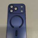 LEKEVO Magnetic for iPhone 17 Pro Case [Compatible with MagSafe][Built-in Camera Lens Protector] Slim Thin Soft Silicone Bumper Shockproof Metallic Luster Phone Case (Blue)