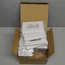 [40 Pack] BESTTEN 1 Gang Mid-Size Screwless Outlet Cover, Midway Decorative Wall Plate, USWP6 Gloss Snow White, Midsize H4.88" x W3.11"