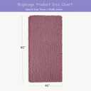 Bigacogo Chunky Knit Throw Blanket for Couch, 40x80 inches, 100% Hand Knitted with Thick Jumbo Chenille Yarn, Cozy Soft Large Rope Knot Cable Crochet Blankets for Sofa Bed Living Room, Burnt Rose