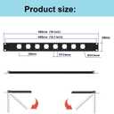 1U Hinged Rack Panel 8D XLR HDMI Audio Rack Mount Panel for 19 inches Rack Mount (1U8D)