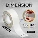 6 Pack Wide Masking Tape 2 inch Wide, White Painters Tape 2" Masking Tape Wide Bulk for General Purpose Use, 2 Inches X 55 Yards X 6 Rolls (330 Total Yards)