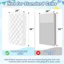 Mini Crib Mattress, 38’’x24’’ Dual Sided with Firm Support and 3" Thick Premium Foam, Hypoallergenic, Comfort, Breathable, Quiet & Odorless, Fits Mini and Portable Travel Cribs, 38"x24"x3" Mini & Portable Crib