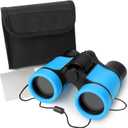 Binoculars for Kids Toy Binoculars Set for Age 3-12 Years Old Boys Girls Outside Play, Bird Watching, Camping, Educational Learning, Birthday Presents (Blue)