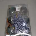 6Pcs Large Velvet Christmas Ball Ornaments 4" Dusty Blue Flocked Ornaments Set for Christmas Tree with 10Pcs Velvet Bows Shatterproof Xmas Hanging Decorations for Home Office Holiday Dcor