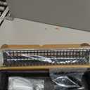 iwillink 48 Port Blank Keystone Patch Panel with Wall Mount Bracket, Versatile Vertical/Horizontal Installation, Includes Blank Keystone Inserts for Custom Configurations