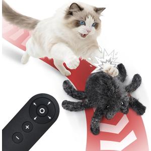 Pawingcat Cat Toys Interactive Remote Control Cat Toy Horror Spider Moving Cat Toy 2 Modes Interactive Cat Toys for Indoor Cats with 3 Speeds