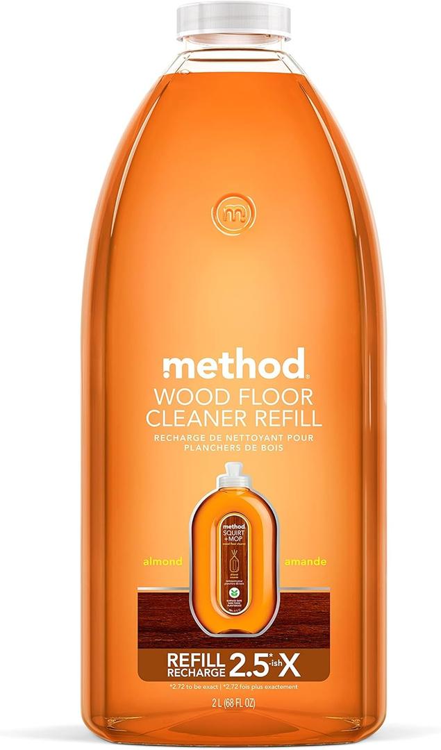 Method Squirt + Mop Hardwood Floor Cleaner Refill, Almond, 68 Ounce (67.6 Fl Oz (Pack of 1))