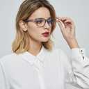 JOSCHOO Computer Reading Glasses Blue Light Blocking Readers Men and Women Glasses of Reading (Purple Stripe, 0.0)