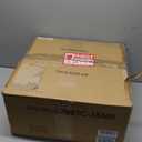 17" Semi Flush Mount Ceiling Light Fixture, Modern 3-Light E26 Double Drum Ceiling Lighting with White Fabric Lampshade and Gloden Iron Mesh Cage for Living Room Bedroom, Brushed Nickel