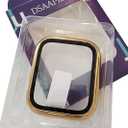 2 x DSAAplus Gold Case Cover Screen Protector Compatible With Apple Watch Band 38mm 40mm 41mm 42mm 44mm 45mm 49mm,Ultra Thin Scratch Resistant Overall Protective Cover