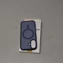 Miracase Magnetic for iPhone 17 Case (Compatible with MagSafe) with Screen Protector Military-Grade Protection, Anti-Fingerprint Translucent Matte Phone Cover for iPhone 17 6.3 inch, Dark Blue