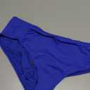 Women Full Coverage Bikini Bottoms - Mid Rise Bathing Suit Ruched Swim Bottom Swimsuit Swimwear (Medium, Royal Blue)