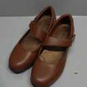 DREAM PAIRS Womens Ballet Mary Jane Flats, Comfortable Business Office Dress Shoes for Women Dressy and Work with Ankle Strap (6.5, Brown)