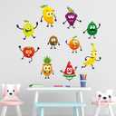 Kitchen Fruit Wall Stickers - Cartoon Wall Decals - Kitchen Cupboard Fridge Dining Room Cabinet Restaurant Home Wall Decor