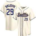 Custom Mens/Women/Youth Seattle Baseball Stitched T-Shirt for Sports Fan (X-Large, Seattle-29#creamy)